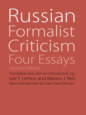 cover image of Russian Formalist Criticism